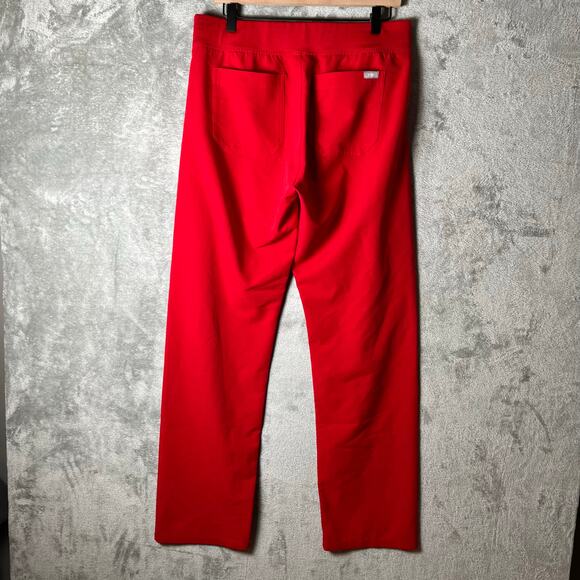 Figs Livingston Basic Scrub Pants Size Medium Tall Red Nurse - Picture 2 of 9